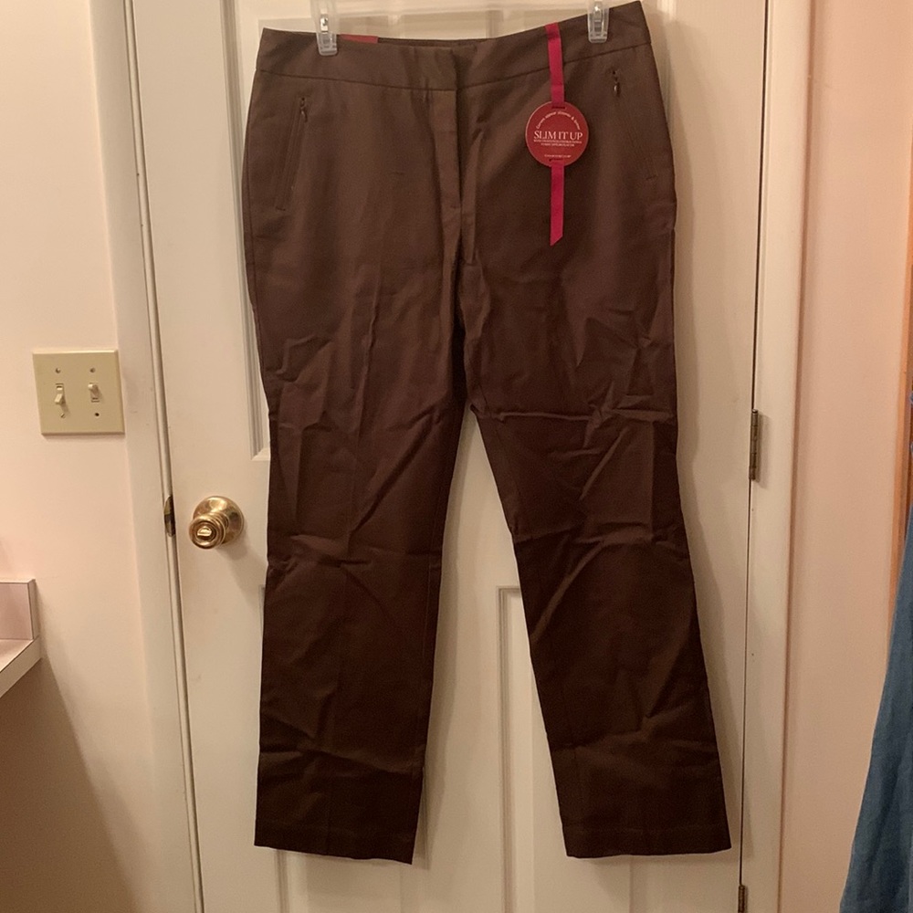 Nice NWT Chocolate Brown Size 14 Charter Club Pants